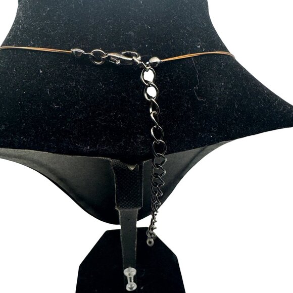 Handcrafted Natural Stone Pendant Necklace With Adjustable Chain - Picture 3 of 4